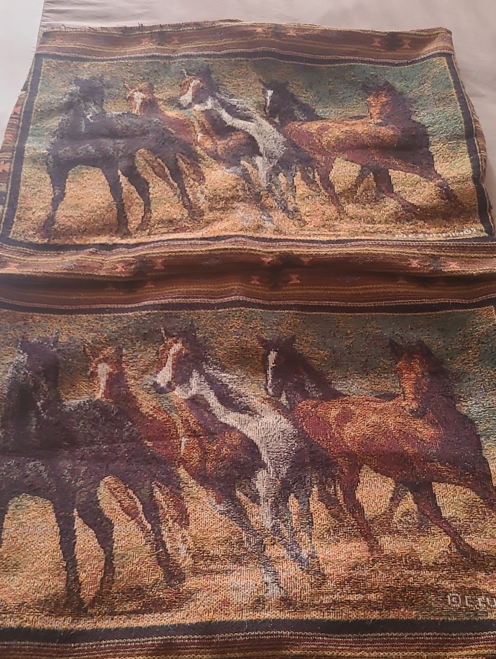 Designer Woven Horse Tapestry Pillow Shams